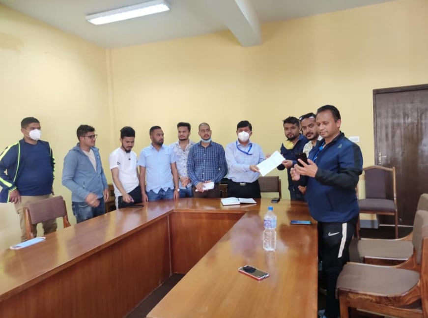 त्रिवि उपकुलपति समक्ष नेबि संघको १४बुदे ज्ञापनपत्र