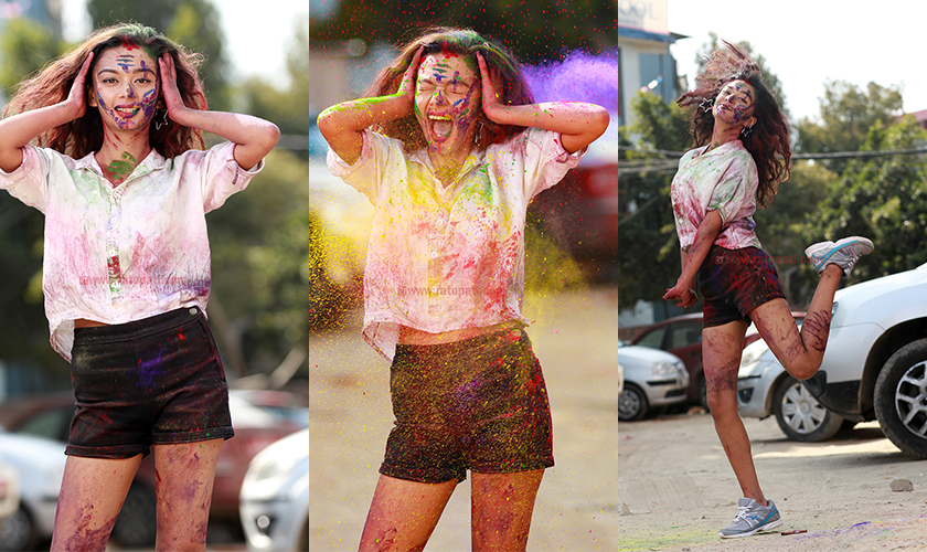 अञ्जलीको होली अवतार (फोटोफिचर)