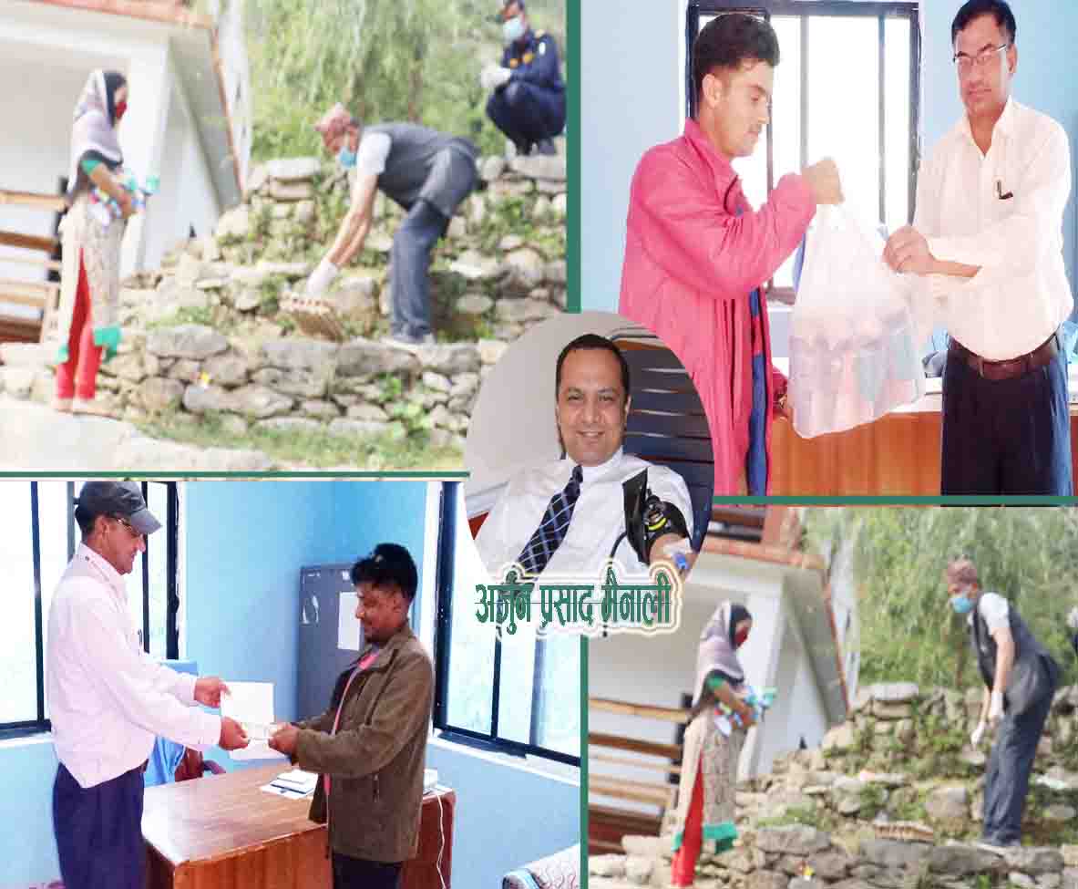 बिश्वबिख्यात रक्तदाता तथा समाजसेवी मैनालिको सहयोगमा बडिमालिका खबरद्धारा राहत वितरण