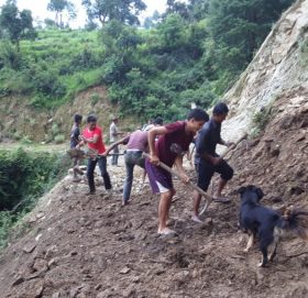 युवाहरुको सक्रियतामा बाटो र्निमाण