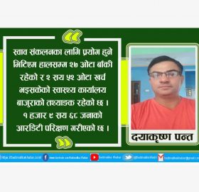 बाजुरामा आरडीटी किट र भिसिआरको जहिल्यै अभावमा छौ स्वास्थ्य कार्यालय प्रमुख : पन्त ( भिडीयो सहित )