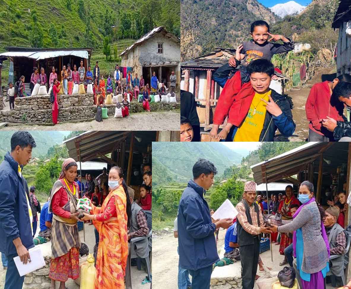 जापनिज नागरिकको सहयोगमा बडिमालिका खबर द्धारा राहत बितरण