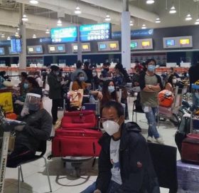 यूएईबाट ९४ जना गर्भवतीसहित १४८ नेपाली बोकेर नेपाल एयरलाइन्स उड्यो