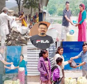 समाजसेवि बस्नेतको सहयोगमा बडिमालिका खबरद्धारा ८ परिवारलाइ राहत बितरण