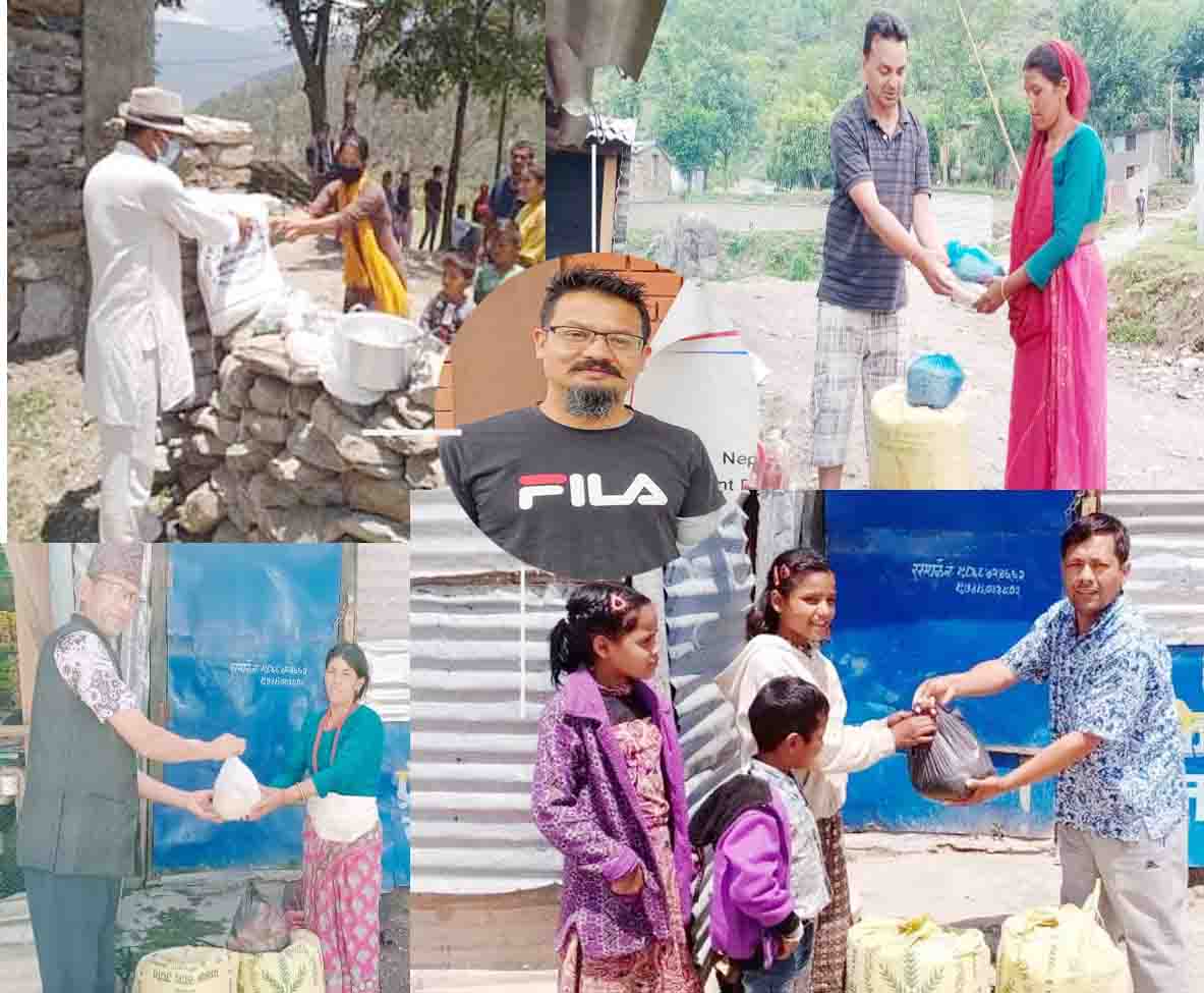 समाजसेवि बस्नेतको सहयोगमा बडिमालिका खबरद्धारा ८ परिवारलाइ राहत बितरण