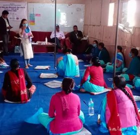 परिवार योजना र कोभिड-१९ सम्बन्धि स्वयसेविकालाइ अभिमुखिकरण