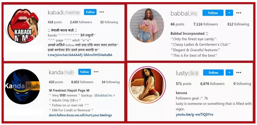 नेपालमा ‘रिभेन्ज पोर्न’ ग्रुप सक्रिय , इन्टरनेटमा भेटिए यस्ता अश्लील समूह