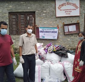 पीसबिन  कोल्टि कार्यालयद्धारा क्वारिन्टिनलाई सुरक्षा सामग्री सहयोग