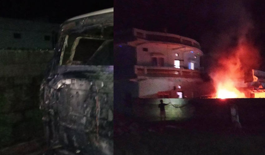 कैलालीमा उपमेयरको गाडीमा आगजनी