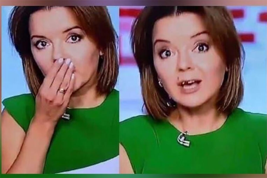 समाचार पढ्दापढ्दै समाचार वाचिकाको दाँत फुस्किएपछि