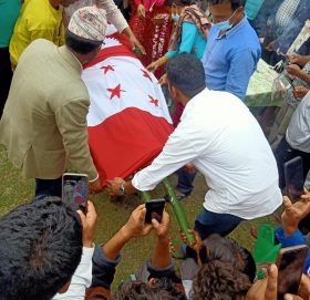 बुढिगंगा १ का वडा अध्यक्ष सिहंकाे अन्तेष्टी