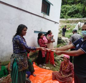 निर्धन उत्थान लघु बित्त बित्तिय संस्था लिमिटेड शाखाद्धारा राहात  बितरण