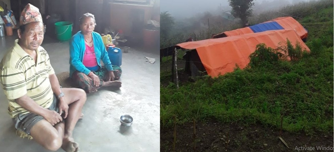 पहिरोले बिचल्ली पारेपछि पालमा बसेकालाई चिसोको समस्या