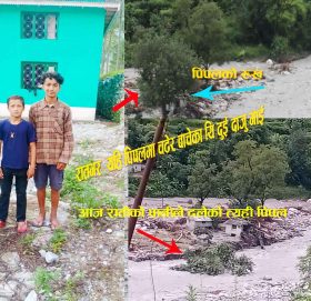 जब बुढिगंगाको उर्लाभेलमा २ घण्टा दुईभाई नदिकाे बिचमा थुनिदा…… (भिडीयाे सहित)