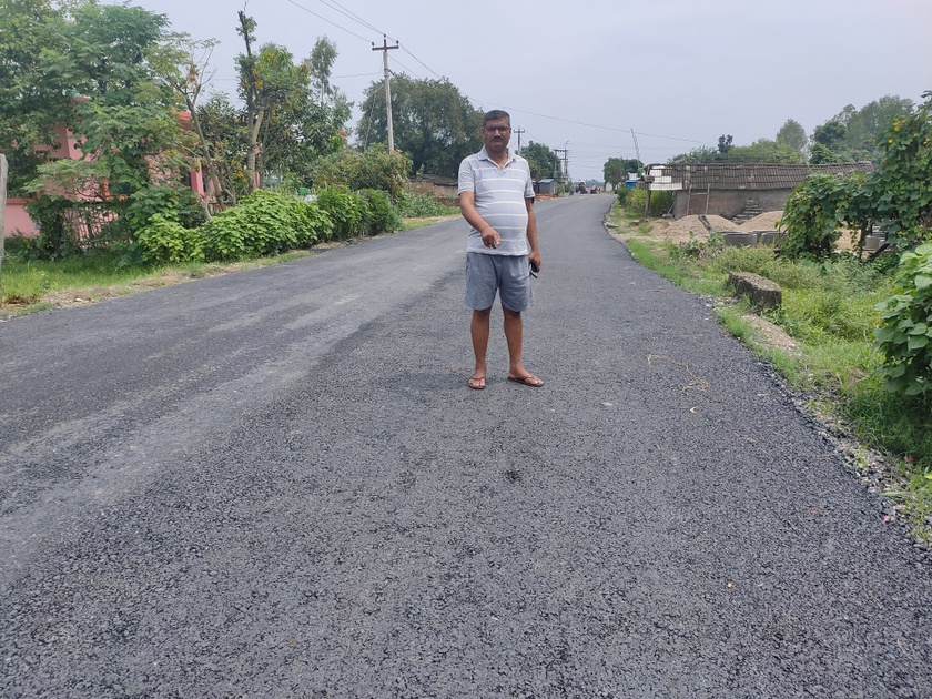 गुणस्तरहीन भन्दै नगरपालिकाद्वारा कालोपत्रे रोक्का