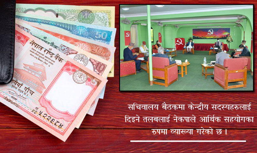 नेकपाका केन्द्रीय सदस्यको मासिक तलब कति ?