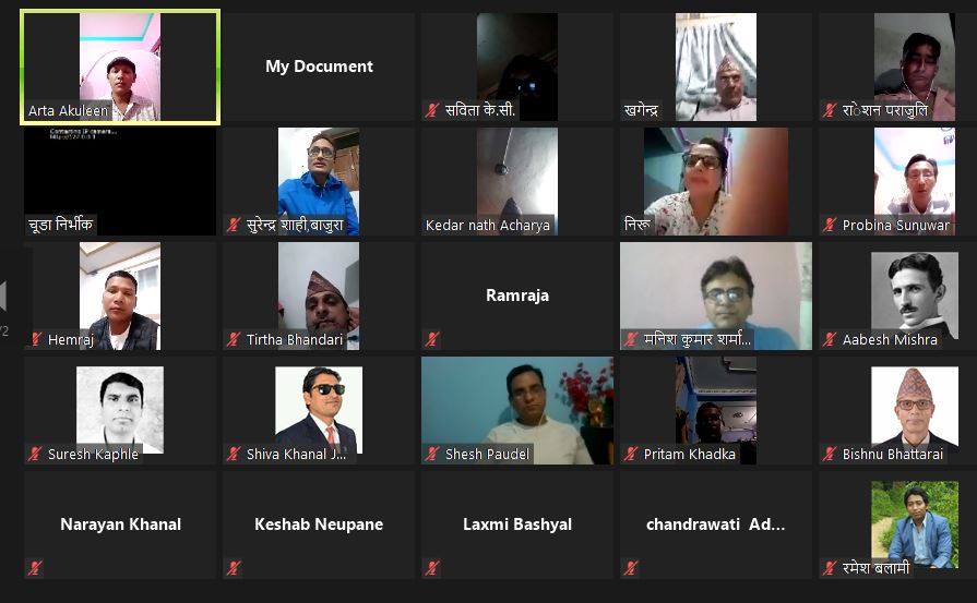 झर स्रष्टाहरुको पहिलो भर्चुअल भेला सम्पन्न , खनालको अध्यक्षतामा १९ सदस्यीय केन्द्रीय कार्यसमिति गठन