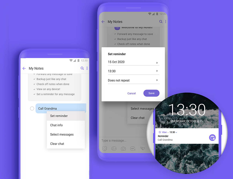 भाइबरले प्रयोगकर्ताले ‘माइ नोट्स’मा दशैंको लागि रिमाइण्डर सेट गर्न मिल्ने