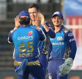 आइपीएलको शीर्ष स्थानमा मुम्बई, राजस्थान ५७ रनले पराजित