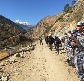 विप्लवका गतिविधि बढेपछि हुम्लाका गाउँगाउँमा सुरक्षा गस्ती