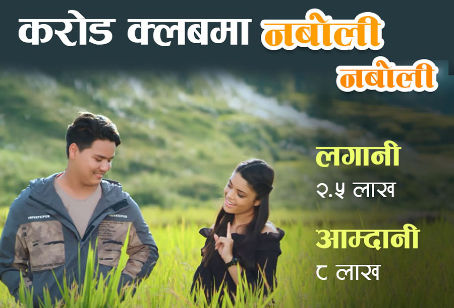 नबोली नबोलीः ‘साढे २ लाख लगानी, ८ लाख आम्दानी’
