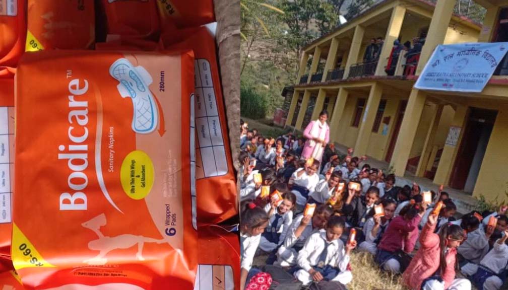 महिनावारी स्वच्छताका लागि सेनिटरी प्याड वितरण