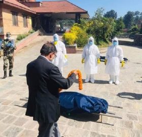 महरा पत्नीको शव सेनाद्वारा व्यवस्थापन