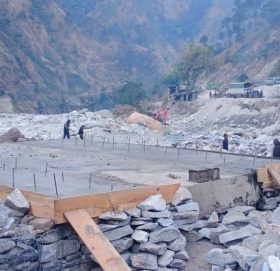 बुढिगंगा नदिमा बेलिब्रिज निर्माण शुरु, माघ भित्र निर्माण भइसक्ने