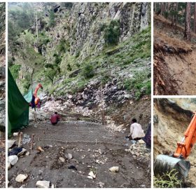 हेलिकोप्टरमा डोजर लगेर हुम्लामा बाटो