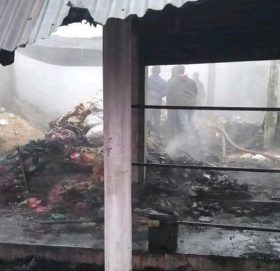 किराना पसल र गोदाममा आगलागी, एक करोड बढीको क्षति