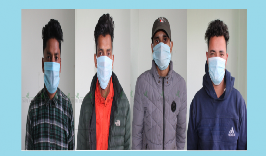 हतियार देखाएर लुटपाट गर्ने ४ जना कारागार चलान