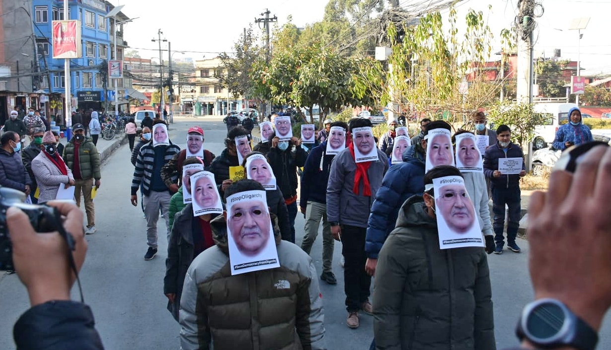 संसद विघटनविरुद्ध नागरिक आन्दोलनको प्रदर्शन