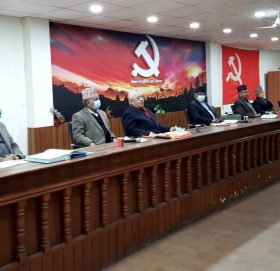 ओली बिनै बसेको नेकपा स्थायी समिति बैठक