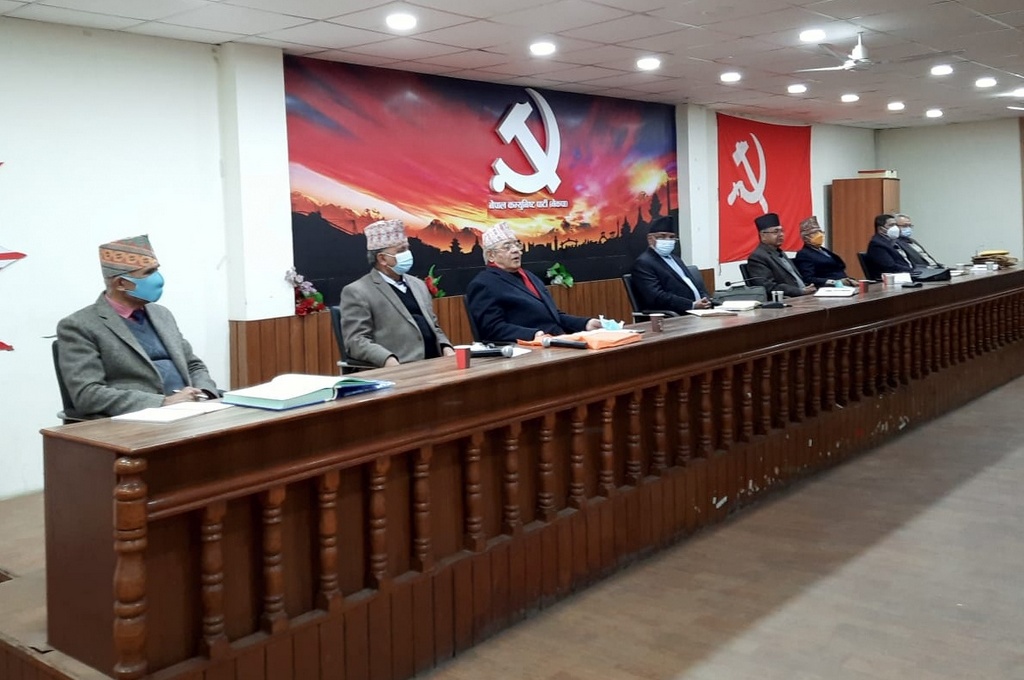 ओली बिनै बसेको नेकपा स्थायी समिति बैठक