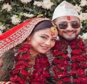 विजयेन्द्रसंग वैवाहिक बन्धनमा बाँधिइन् नायिका श्वेता खड्का