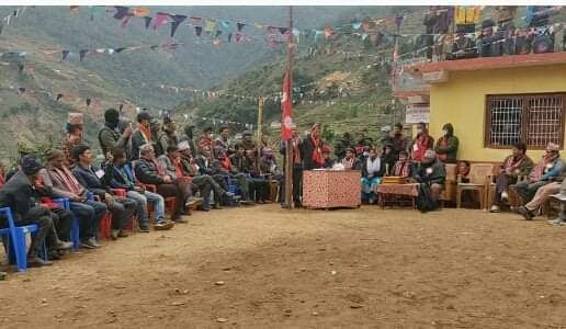 त्रिवेणीमा नवनिर्मित वडा नम्वर ५को वडा कार्यालय भवनको नगर प्रमुख रावलद्धारा उद्धघाटन