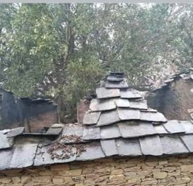 त्रिवेणी नगरपालिकामा घरमा आगलागी