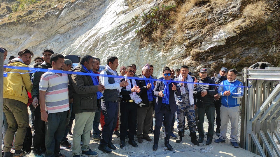 प्रजिअ गैह्रेद्धारा बाजुरा बुढिगंगा बेलीब्रिज उद्धघाटन