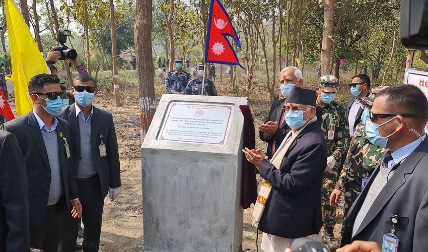 प्रधानमन्त्रीद्वारा दैजी छेला औद्योगिक क्षेत्रको शिलान्यास