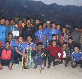 सेना दिवसको अवसरमा आयोजित भलिबलमा रोयल स्पोर्टस क्लब प्रथम