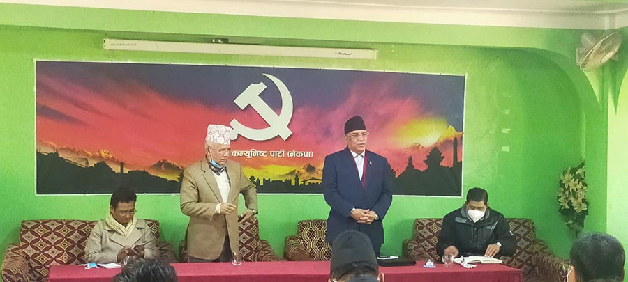 ‘भविष्यमा कुराकानी गरौं’ भन्दै अलग भए प्रचण्ड–माधव समूह