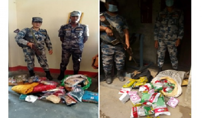 कञ्चनपुरमा करिब ३ लाख मूल्य बराबरको अवैध सामान बरामद