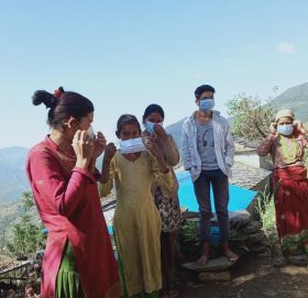 आइडिएस नेपालद्धारा समुदायमा मास्क बितरण