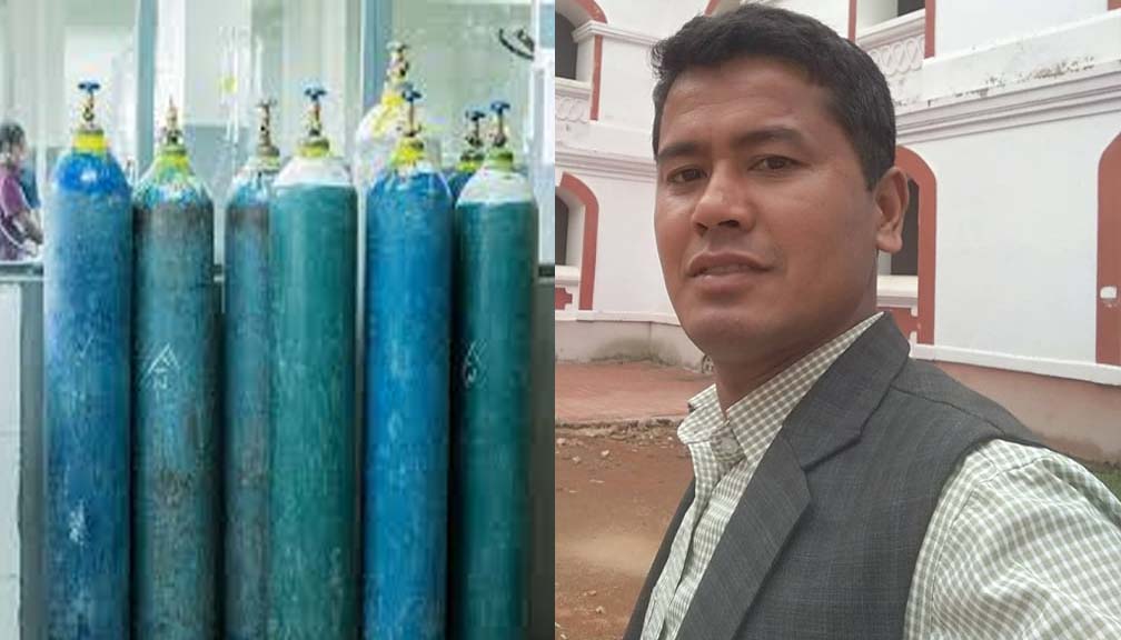 शिक्षक संगठनका सचिव धिर बहादुर दानीद्धारा अक्सिजन ब्यबस्थापनका लागि १० हजार सहयोग