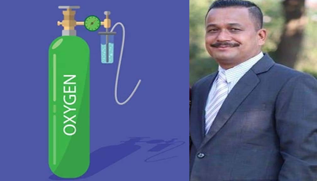 जिल्ला प्रहरी प्रमुख महराले अक्सिजन ब्यबस्थापनका लागि ५ हजार सहयोग