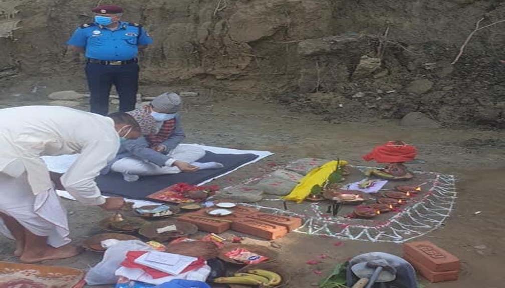 प्रदेश प्रहरी हेडक्वार्टर भवनको शिलन्यास