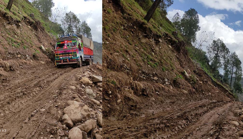 भोपुर सडकखण्ड बर्षामा हिलाम्ये, सुख्खामा धुलाम्ये
