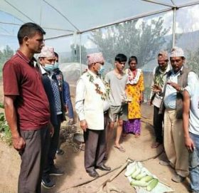 त्रिवेणीमा आधुनिक फलामे टनेलको नगर प्रमुख रावल द्धारा अनुगमन