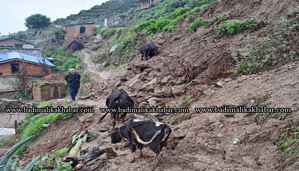 पहिरोमा परि स्वामिकार्तिकका ३ परिवार बिस्तापित, २ सय परिवार जोखीममा