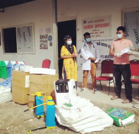 किर्डाक नेपाल द्धारा स्वास्थ्य सामाग्री हस्तान्तरण